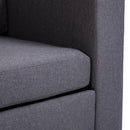 Poltroncina Moderna con Rivestimento in Tessuto Grigio Scuro 81x73x78 cm 