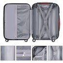 Set 3 Valigie Trolley Rigide da Viaggio Easy Roll Angoli Rinfornzati in ABS Nero  