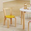 Set Tavolo e 4 Sedie per Bambini 3-8 Anni con Bordi Arrotondati in Legno Multicolore      