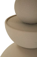 Tavolinetto Dune con Specchio Ø45x49,5 cm in Ferro e Specchio Crema      