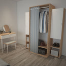 Armadio Guardaroba 150x56x184h cm Krell rovere bianco 