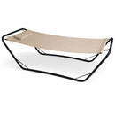Amaca da Giardino Autoportante 210x80x65 cm con Cuscino Seduta Ergonomica e Resistente Struttura in Metallo Beige      