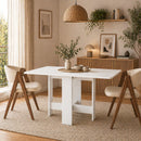 Tavolo Salvaspazio Consolle Allungabile 30-130x76 cm Artemio in Legno Bianco      