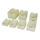 Set 7 Cassetti in poliestere crema cm 38x28xh21