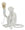 Lampada da Tavolo Monkey Seduta Bianca 33x33x32 cm in Resina Bianco