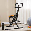 Total Crunch Fitness Pieghevole 90x63x124-136 cm con Monitor LCD in Acciaio e PU Nero
