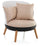 Poltroncina Imbottita 70x81x72 cm in Microfibra Rosa