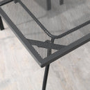 Tavolo da Giardino 150x90x73 cm in Acciaio Nero