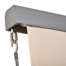 Tenda da Sole Avvolgibile da Soffitto 120x200 cm con Manovella Beige