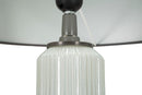 Lampada da Terra Bright One Ø42,5x163 cm in Vetro e Ferro e Tessuto Bianco e Grigio      