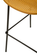 Sgabello Bar Ibiza Senape Set 2 Pz 50x50x98 cm in Polipropilene e Metallo Senape e Nero      
