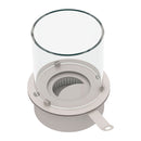 Bruciatore Rotondo per Camino a Bioetanolo Ø30x36 cm 3 lt con Vetro in Acciaio Inox  
