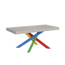 Tavolo Allungabile 200/304x90 cm Volantis Cashmere Gambe Multicolore 4/B      