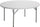 Tavolo Catering Rotondo Pieghevole Ø154 cm Tosini Bianco CZ154