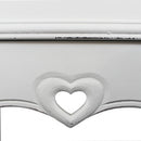 Scrittoio Cuore 87x38x103 h cm in Legno di paulownia Bianco