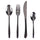 Servizio Set di Posate 24 Pezzi in Acciaio Inox VdE Tivoli 1996 Drop Nero