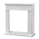 Cornice per Camino 89,5x28x90,5 cm Jefferson Rivestimento in Legno Bianco  