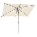 Ombrellone da Giardino 3x2 m Palo Ø48 mm in Alluminio e Poliestere Beige