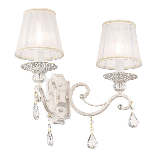 Lampada da parete Elegant in Metallo Grace Bianco con Oro acquista