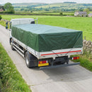 Telo Impermeabile 6x8 m con 28 Occhielli per Fissaggio in PE Resistente agli Strappi da 90 GSM Verde      