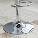 Set 2 Sgabelli da Bar 51,5x57,5x93-114,5 cm in Similpelle Nero