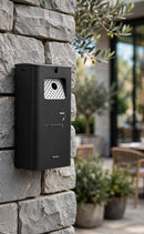 Posacenere da Muro o Parete 17,5x10,5xh34 cm In Acciaio Verniciato con Contenitore Interno Nero