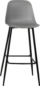 Set 4 Sgabelli 47x37xH103 cm in Polipropilene e Metallo Frida Grigio Chiaro