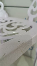 Set 2 Sedie da Giardino 57,5x58x87,5h cm con Braccioli Victoria Bianco Seconda Scelta