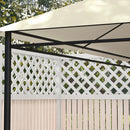 Tetto di Ricambio 4x3 m per Gazebo Anti UV con Presa d'Aria in Poliestere Bianco Crema      