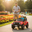 Macchina Elettrica per Bambini Fuoristrada Adventure 12V con Telecomando Rosso