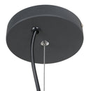 Lampada Moderna a Sospensione in Metallo Cromato Nero 30x35 cm 