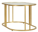 Tavolo da Caffè Antalia 90x50x45 cm in Ferro e Vetro Oro      