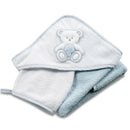 Asciugamano Accappatoio per Neonati 75x75x1 cm in Spugna di Cotone Peluche Bianco