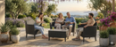 Set da Giardino Divano 2 Poltrone e Tavolino in Resina Keter Salemo Lounge Antracite