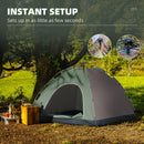 Tenda da Campeggio Pop-Up per 4 Persone 210x210x135 cm con Borsa e Accessori