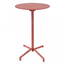 Tavolo Alto Vega Ø60x102 h cm in Acciaio Rosso