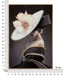 Dipinto su Tela Laccato Wien Hat con Cornice 62x4x92 cm in Metallo e Abete e Tela      