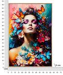 Dipinto su Tela Laccato Marty con Cornice 62x4x92 cm in Pino e Tela e Plastica      