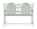 Panca 2 Posti 115x60x92 cm Harriet in Acciaio Salvia