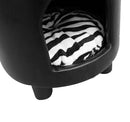 Sgabello Cuccia con cuscino per cane gatto nero 39x39x42 cm 