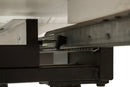 Tavolo da Pranzo Allungabile Matt 120x80x75 cm in Metallo e Ceramica Nero e Bianco      