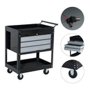 Carrello Porta Attrezzi da Officina Professionale Cassettiera in Lamiera Nero 68x46x88 cm 