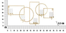 Porta Candele da Muro Marie 70x8,5x36 cm in Ferro e Vetro Oro      