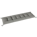 Cuscino per Chaise Lounge 198 x 65 cm da Esterno UV50+ Imbottitura in Cotone PP Grigio Chiaro      