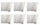 Set 6 Tovagliette Double Face 45x30x0,5 cm  in Plastica VdE Tivoli 1996 Wood Bianco