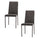 Set 2 sedie Imbottite 45x59x95 cm In Tessuto Effetto Pelle  Vincent Moka Bufalo