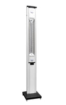 Stufa Elettrica ad infrarossi da Esterno 50x25x200 cm in Fibra di Carbonio con Luce Led Skyline Bianco Latte