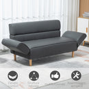 Divano 2 Posti 164x71x75 cm in PVC Grigio