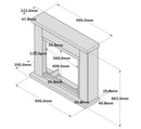 Camino Elettrico da Pavimento 99x88,3x25 cm Effetto Fiamma 1500W Sined Asciano Rovere