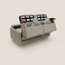 Divano Letto 2 Posti 160x94x97 cm in Tessuto Marrone
